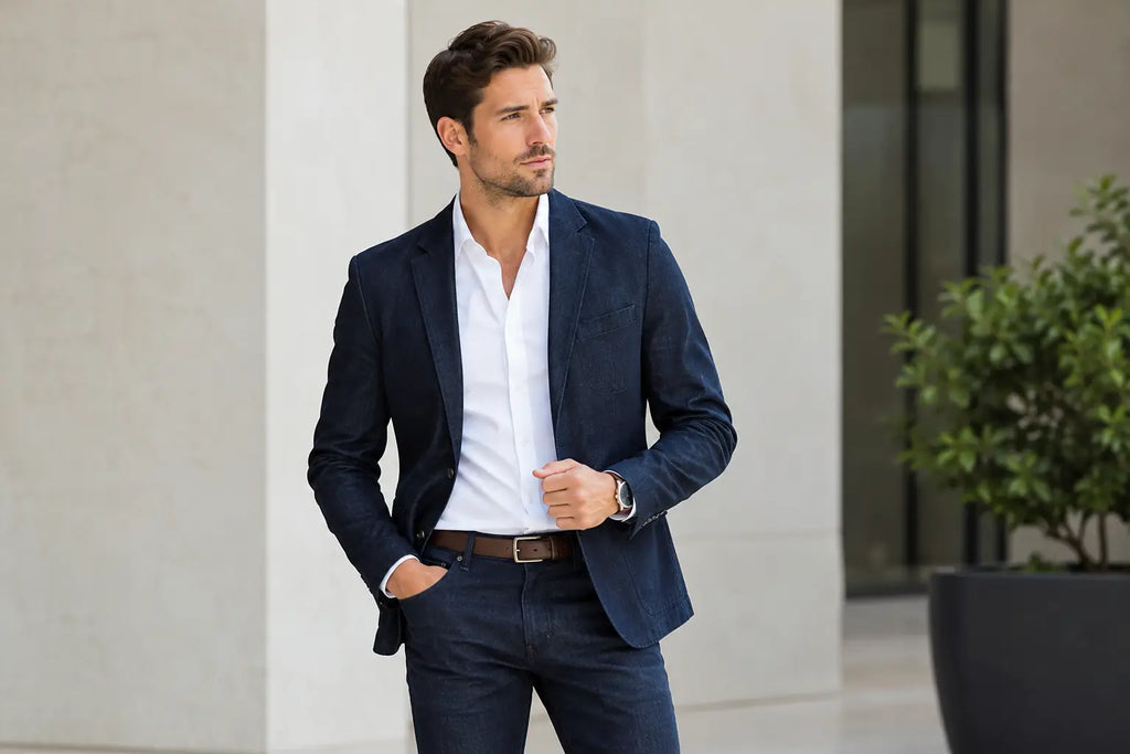 Cómo combinar denim oscuro elegante con estilo