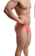 Men Orange Super Sexy Jock Straps Underwear, with Front Enhancer