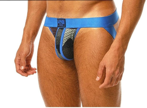 Men's BS Blue Football supporter Jockstrap Underwear