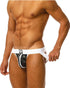 Men's BS White Football supporter Jockstrap Underwear