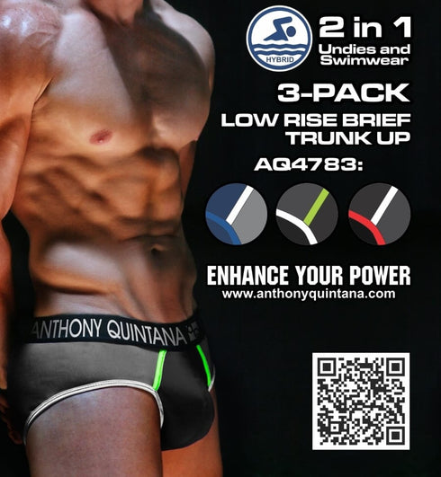 Boxers para Hombre | Men’s Boxer Briefs 3 Pack – Anthony Quintana Underwear Microfibra Suave y Transpirable | Soft Stretch Microfiber Underwear AQ4785