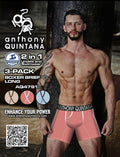 Anthony Quintana UV Protection Underwear - Hybrid Boxer Brief Long 3-Pack