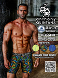Anthony Quintana Antibacterial Underwear - Extra Long Boxer Brief Lizard Print