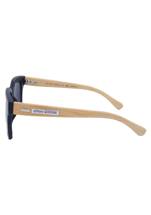 AQ Projection Earth Bamboo Sunglasses - Black / Bamboo / Sunburst