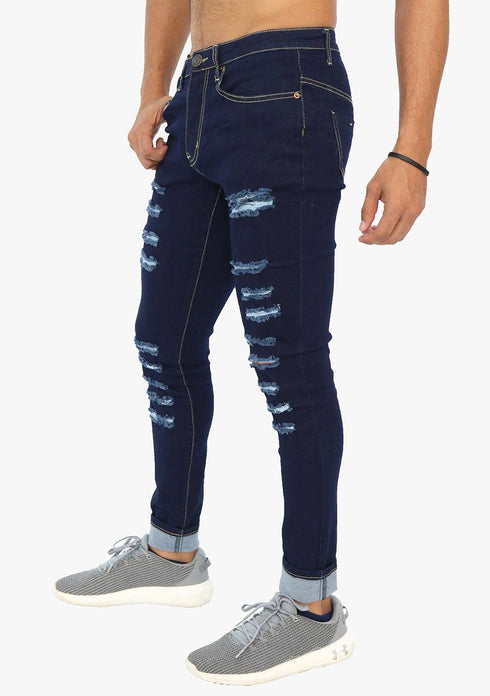 Men’s AQ Skinny Fit Ripped Stretch Jean "Harlem"