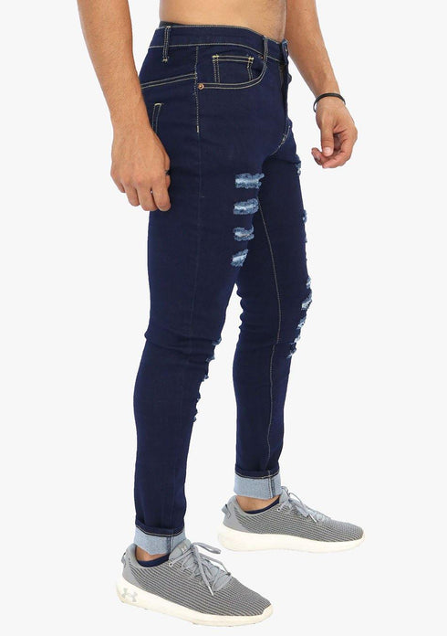 Men’s AQ Skinny Fit Ripped Stretch Jean "Harlem"