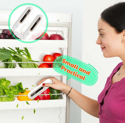 Stylish Ozone Refrigerator Refreshing and deodorizer Purification 3D - White. One Pieces Mini Usb Fridge Deodorizer Rechargeable Refrigerator Odor Eliminator Portable Ozone Generator Reusable Freezer Air Purifier for Fridge