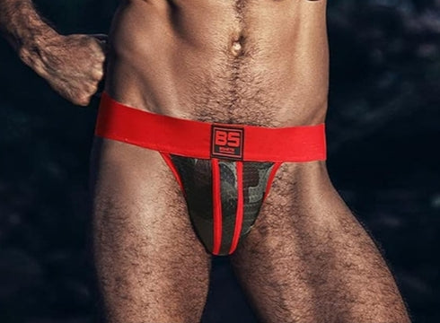 Men's BS Red Football supporter Jockstrap Underwear