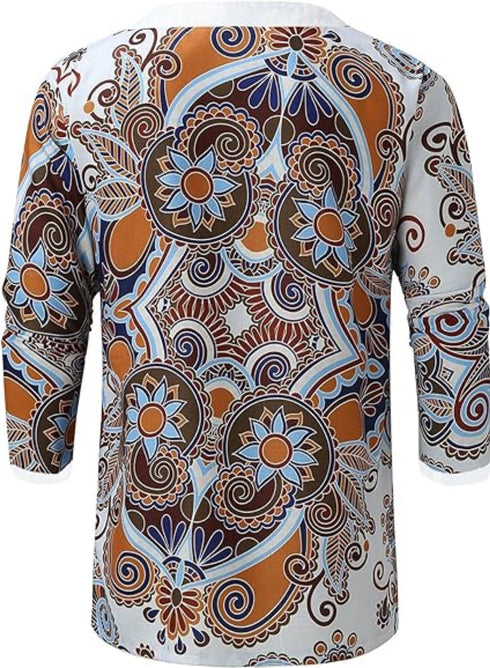 Men's Athletic Gippsy V Neck middle Sleeve Shirt