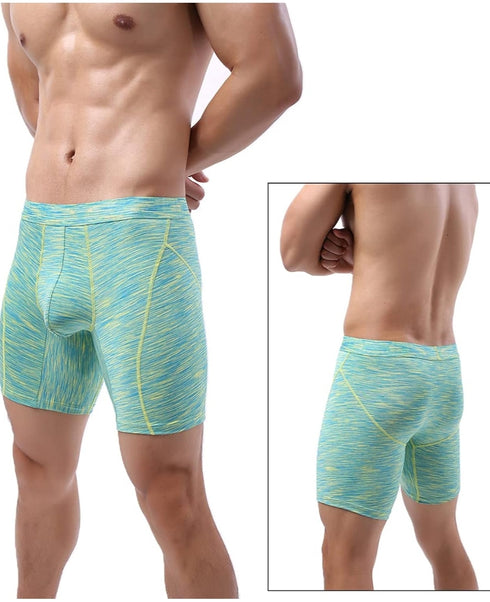 Men's 3 Pack AQ Hybrid Collection Bright Extra Long Sporty Boxer Briefs – 3-Pack