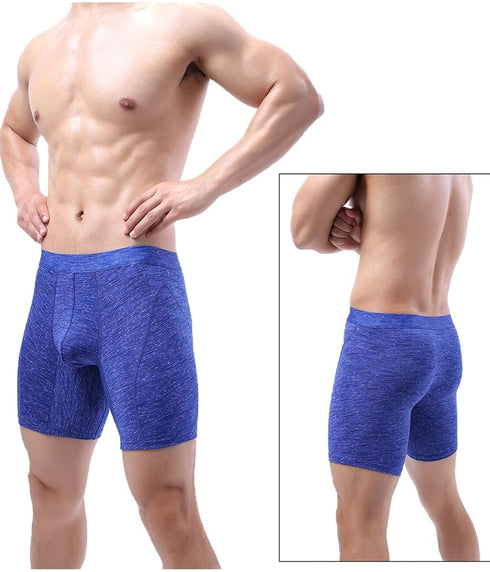 Men's 3 Pack AQ Hybrid Collection Bright Extra Long Sporty Boxer Briefs – 3-Pack
