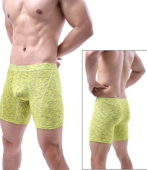 Men's 3 Pack AQ Hybrid Collection Bright Extra Long Sporty Boxer Briefs – 3-Pack