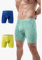Men's 3 Pack AQ Hybrid Collection Bright Extra Long Sporty Boxer Briefs – 3-Pack