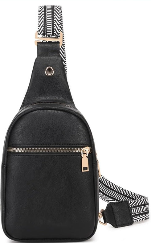 Unisex crossbody Fashion Shoulder Sling Bag / Backpack Black