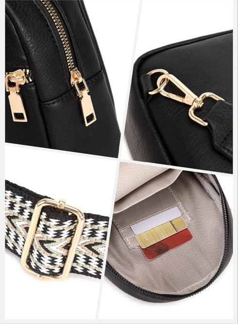 Unisex crossbody Fashion Shoulder Sling Bag / Backpack Black