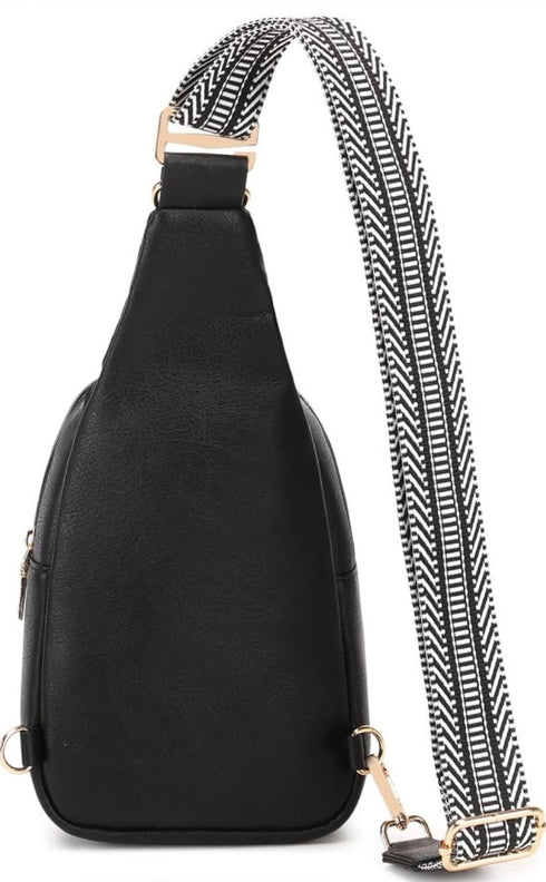 Unisex crossbody Fashion Shoulder Sling Bag / Backpack Black