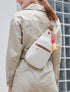 Unisex Trendy Crossbody Fashion Shoulder Sling Bag / Backpack Bone White