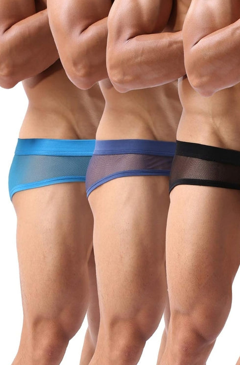 Sexy Mesh Enhancer Classic Brief Underwear, Breathable, with Enhancer front pouch, low rise, show your "Power"