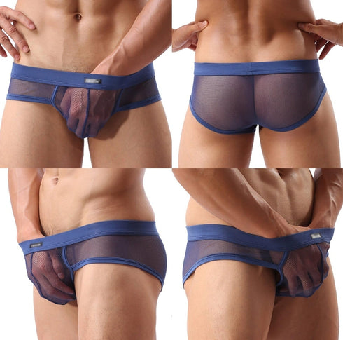Sexy Mesh Enhancer Classic Brief Underwear, Breathable, with Enhancer front pouch, low rise, show your "Power"