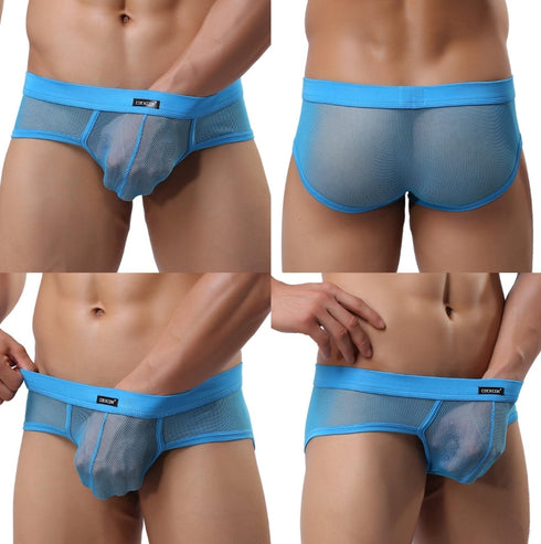 Sexy Mesh Enhancer Classic Brief Underwear, Breathable, with Enhancer front pouch, low rise, show your "Power"
