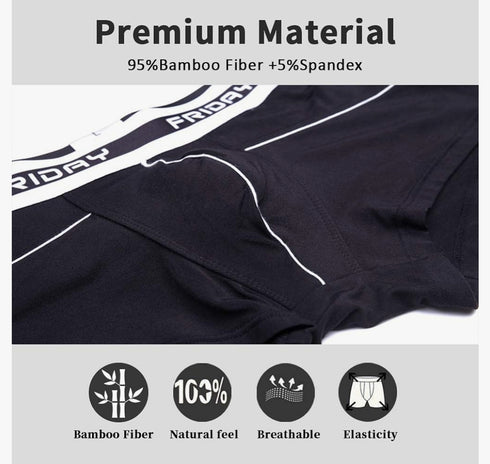 7 Days 1 Week 7 pack Low Rise Boxer Briefs Bamboo Fiber Bulge Pouch Brief Underwear Pack Sunday thru Saturday waist band.
Sexy Enhancer Boxer Brief Underwear, Breathable, with Enhancer front pouch Trio Pck