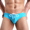 Men's AQ Retro Baby Blue Bikini Swimwear Full Back - Pacific Blue
