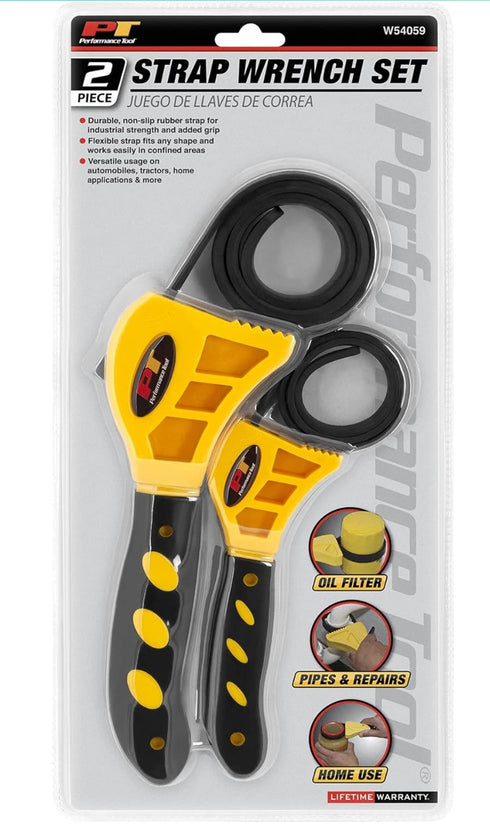 The Performance Tool W54059 2-Piece Universal Rubber Strap Wrench Set