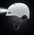Smart White Helmet with front and back lights