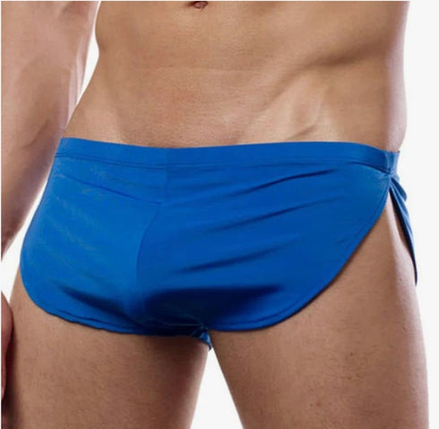 Royal Blue/ Nude beige duo Sexy Runner Hot Pants Brief Underwear, Breathable TWO PACK