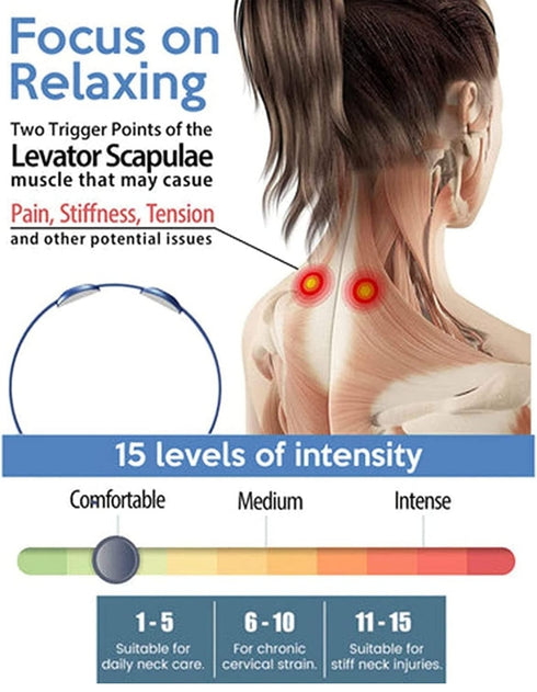Inteligent Neck Massager for Pain Relief, Lymphatic Drainage, and Relaxation