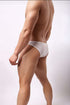 Men White Sexy Open Front Underwear Bikini Underwear, with full back