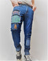 Men's YL Hand Painted Patched Skinny Fit Stretch Jean