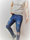 Men's YL Patched Skinny Fit Stretch Jean