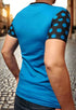 Men's Athletic Fit Polka Dot Crew Neck Short Sleeve T-Shirt