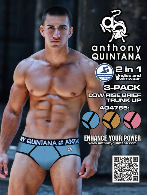 Anthony Quintana Men’s Boxer Briefs 3 Pack – Soft Microfiber Underwear AQ4785 | Calzoncillos Tipo Boxer para Hombre 3 Pack – Ropa Interior Suave de Microfibra AQ4785