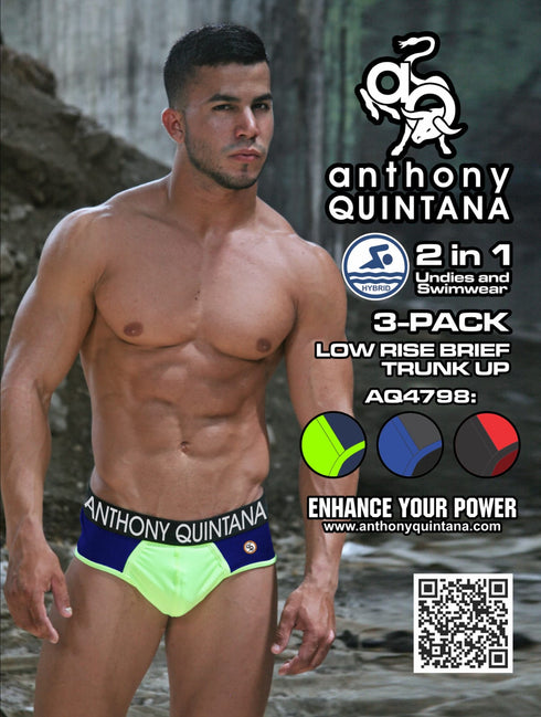 Low Rise Enhancer Brief – Trunk Up Model AQ4798 | 3-Pack Assorted