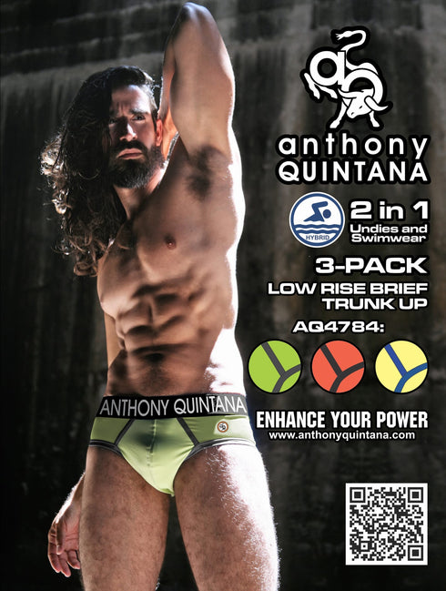 BOXER BRIEF TRUNK UP – Solid Bright Colors Model AQ4784 | 3-Pack Assorted