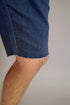 Men’s AQ Fisher Look Denim Short Skinny Fit Ripped Stretch Jean