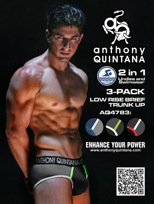 Boxers para Hombre | Men’s Boxer Briefs 3 Pack – Anthony Quintana Underwear Microfibra Suave y Transpirable | Soft Stretch Microfiber Underwear AQ4785