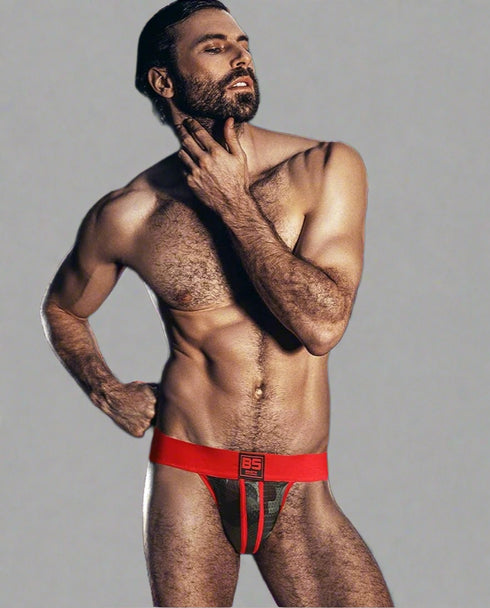 Men's BS Red Football supporter Jockstrap Underwear