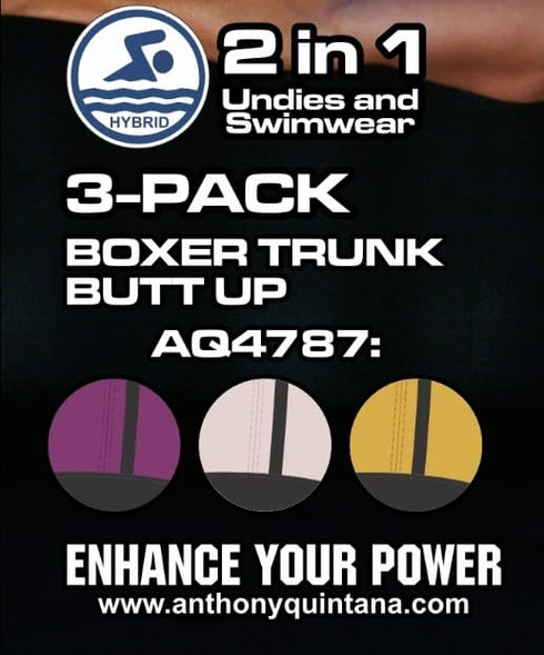 Anthony Quintana Butts Up Trunk Boxer Briefs – Men’s Butt Enhancer Underwear 3 Pack – AQ4787 | Calzoncillos Trunk Levantacola para Hombre – Pack de 3 – AQ4787