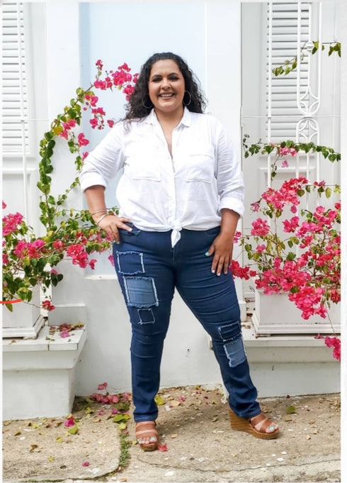 Women’s AQ Patched Skinny Fit Stretch Jean "Lexington Avenue"