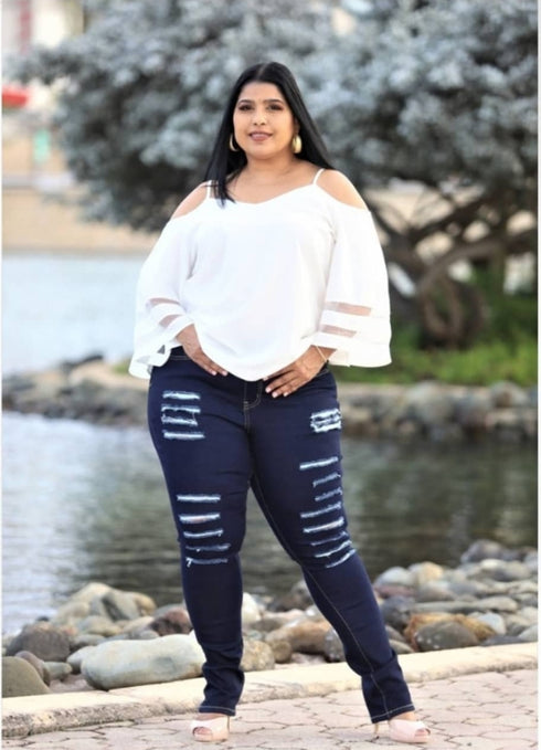 Women's AQ Ripped Skinny Fit Stretch Jean "Park Avenue"