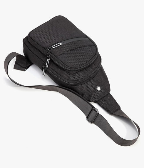 Trendy Fashion Shoulder Sling Bag / Backpack - Black