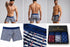 Men's AQ Hybrid Long Boxer Briefs Strips and Anchors Print – 3-Pack