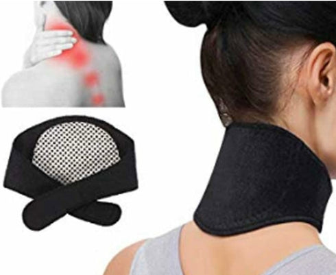 Medical Grade self heating Neck Support Brace Strap for Pain Relief and Bone Relaxer with Self Heating Wrap Tourmaline Adjustable Cervical Collar Physical Therapy