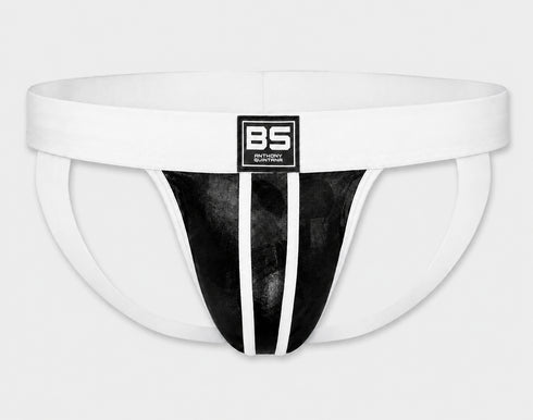 Men's BS White Football supporter Jockstrap Underwear