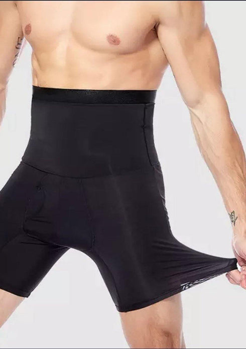 Men's AQ Black High Quality Slimming Shapewear Short Trunk Underwear