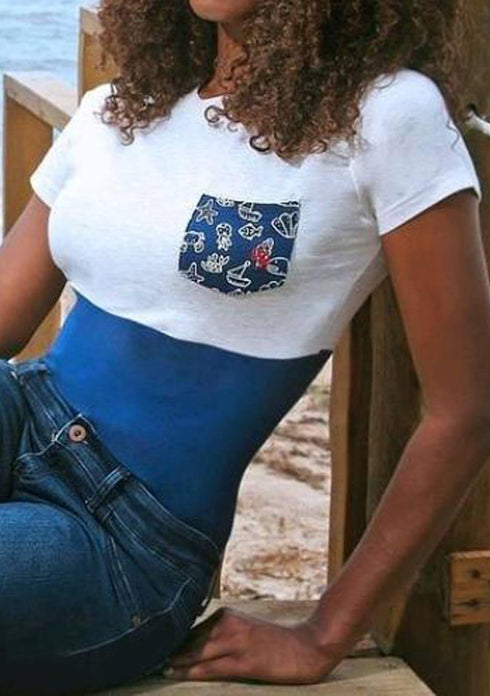 Woman's AQ Fitted Crew Neck Short Sleeve T-Shirt