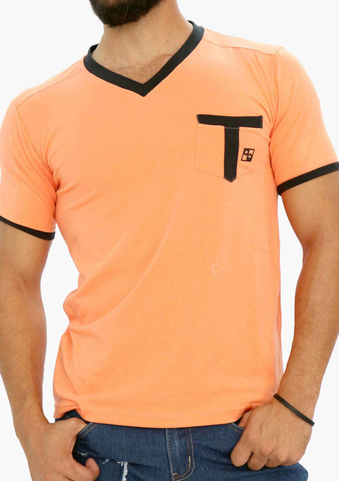 Men's AQ V-Neck Short Sleeve T-Shirt